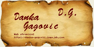 Danka Gagović vizit kartica